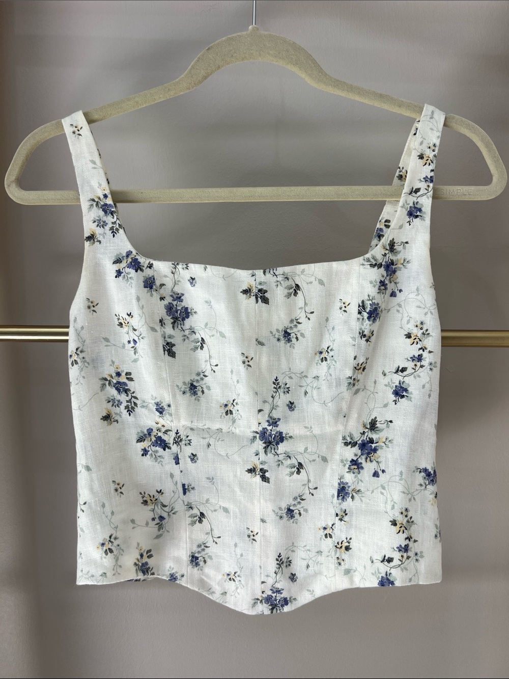 Reformation Floral Linen Top 0
